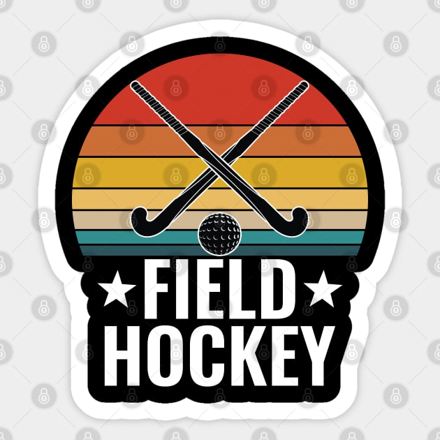 Field Hockey - Field Hockey Retro Sticker by Kudostees